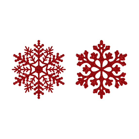 Michellecmm Christmas Tree Ornaments Glitter Snowflake Ornaments Hanging Decorations Holiday Party Supplies for Home