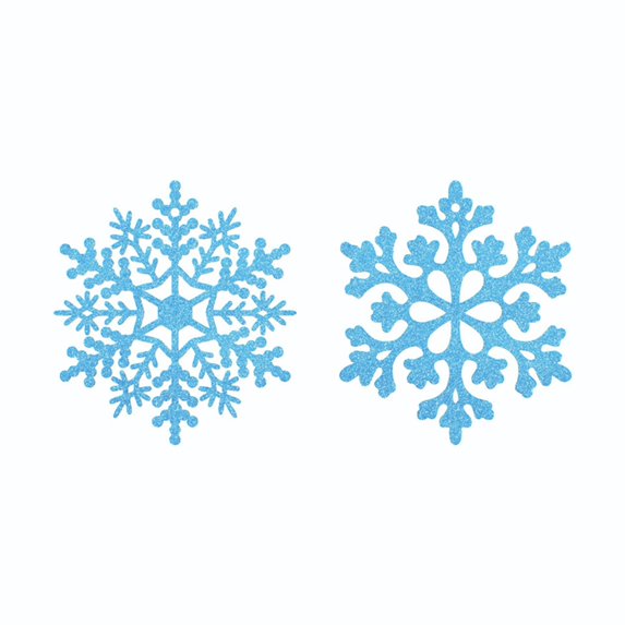 Michellecmm Christmas Tree Ornaments Glitter Snowflake Ornaments Hanging Decorations Holiday Party Supplies for Home