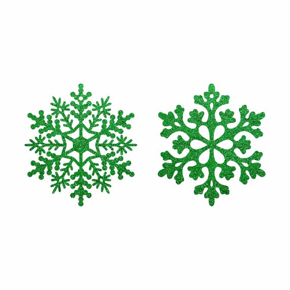 Michellecmm Christmas Tree Ornaments Glitter Snowflake Ornaments Hanging Decorations Holiday Party Supplies for Home