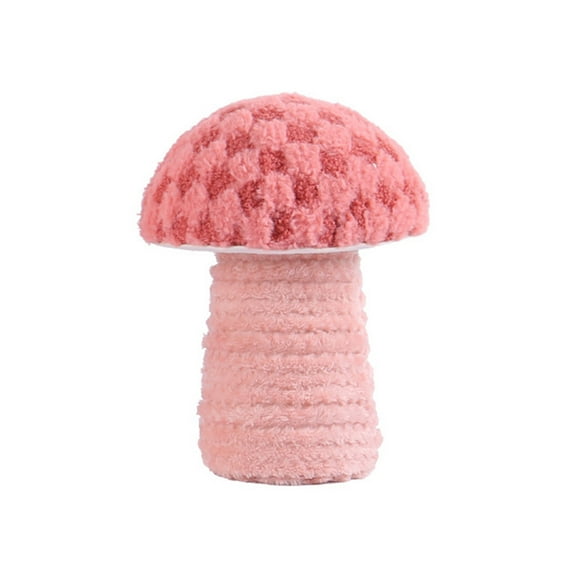 Michellecmm Cute Mushroom Statue Fuzzy Kawaii Plush Mushroom Toy Figurine
