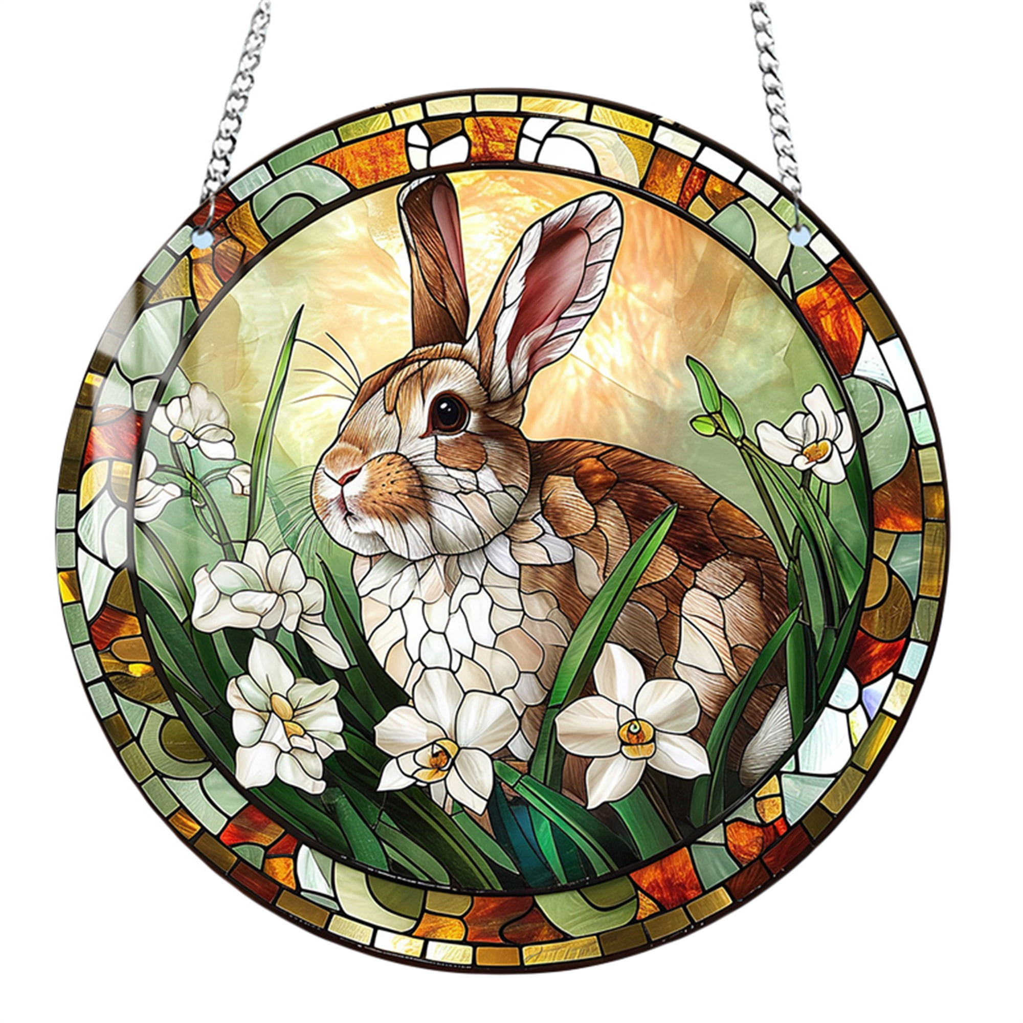 Michellecmm Easter Suncatchers Cute Bunny Window Hangings Indoor ...