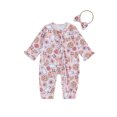 thumbnail image 1 of Michellecmm  Girls Christmas Jumpsuit Christmas Elements Print Romper with Headband, 1 of 9