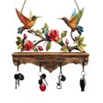 thumbnail image 1 of Michellecmm  Hummingbird Coat Hooks with 4 Hooks, Decorative Wall Mounted Hummingbird Wall Art for Entryway, Front Door, Hallway, Kitchen, 1 of 7