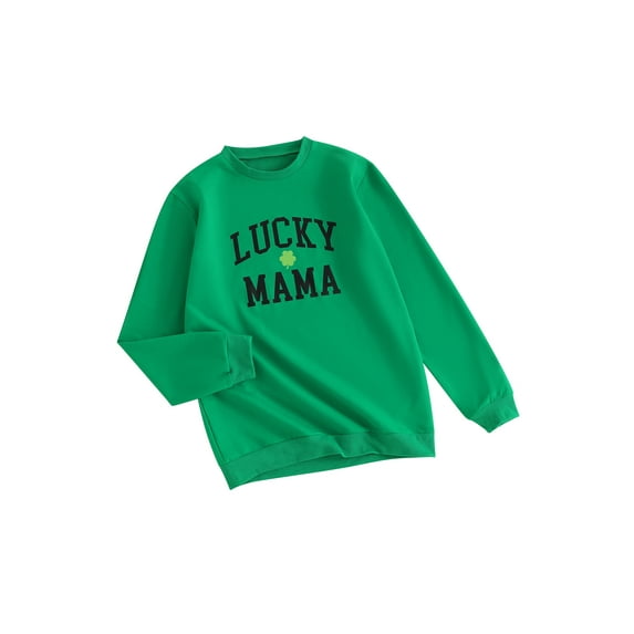 Michellecmm Matching Mother Baby Outfits, Long Sleeve Romper + Clover Sweatshirt
