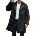 thumbnail image 1 of Michellecmm Men's Faux Fur Jacket Long Sleeve Lapel Open Front Fleece Cardigan Coat Casual Furry Outerwear Winter Warm Clothes, 1 of 8