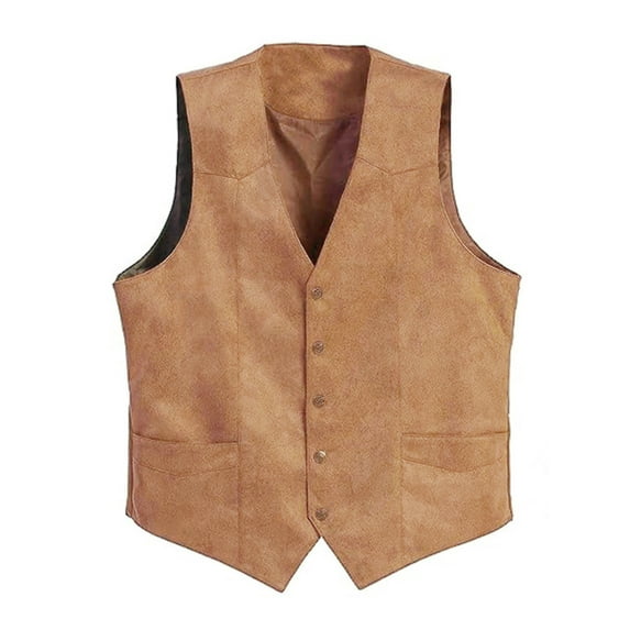 Michellecmm Men's V-Neck Suit Vest Button-up Curved Hemline Sleeveless Single Breasted Waistcoat