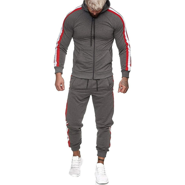 Mens sweat best sale suits sets walmart
