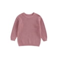 thumbnail image 1 of Michellecmm Mommy and Me Matching Sweater Solid Color Crew Neck Long Sleeve Pullover Knit Tops Causal Family Streetwear, 1 of 9