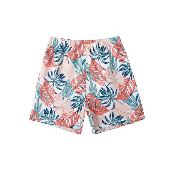 Michellecmm Mommy and Me Swimsuit, Family Matching Leaf Print Romper and Shorts
