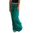 thumbnail image 1 of Michellecmm Women Baggy Pants Drawstring Wide Leg Striped Pants with Pockets Trousers Pinstripe Beach Going Out Pants, 1 of 7