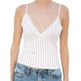 thumbnail image 1 of Michellecmm Women Camisole, Sleeveless V-neck Heart Print Lace Trim Tops Slim Fit Summer Vest, 1 of 9