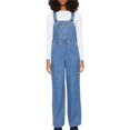thumbnail image 1 of Michellecmm Women Denim Bib Overalls Adjustable Straps Pocket Romper Casual Wide Leg Pants Jumpsuit, 1 of 9