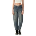 thumbnail image 1 of Michellecmm Women Fashion Loose Jeans Solid Color Mid-Rise Barrel Denim Pants Spring Summer Casual Trousers Streetwear, 1 of 8