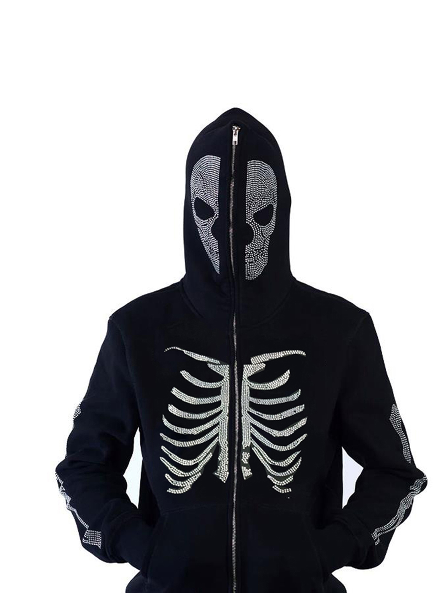 YCNYCHCHY Spring 2023 New Women Y2K Skeleton Hoodies pastel