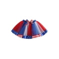 thumbnail image 1 of Michellecmm Women Kid Girl Skirt, Layered Tulle A-Lined Casual Party Stage Show Dancing Short Half Dress for Independence Day, 1 of 9
