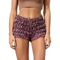 thumbnail image 1 of Michellecmm  Women Leopard Shorts Tiered Smocked Low Rise Lace Trim Short Pants, 1 of 8