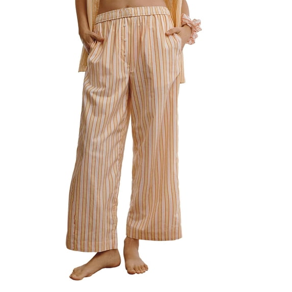 Michellecmm Women Pajama Pants, Elastic Waist Striped Pants Loose Casual Lounge Pants Sleepwear