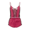 thumbnail image 1 of Michellecmm Women Pajama Set Sheer Lace Camisole Tops and Elastic Shorts for Loungewear Soft Sleepwear, 1 of 9
