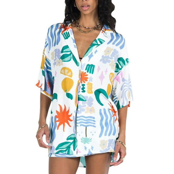 Michellecmm Women Pajamas Set 2 Pieces Loungewear Suits Solid Color/Print Short Sleeve Loose Shirts Tops and Skirts Sleepwear Outfits