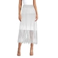 thumbnail image 1 of Michellecmm Women Summer Pleated Skirt Casual Floral Lace Elastic A-Line Midi Skirt, 1 of 4
