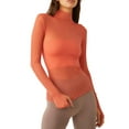 thumbnail image 1 of Michellecmm Women T-shirt, Long Sleeve Turtleneck Swiss Dots See-through Slim Fit Sheer Tops Clubwear, 1 of 5