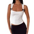 thumbnail image 1 of Michellecmm  Women Tank Tops Bow Embellished Sleeveless Vests Summer Shirts, 1 of 7
