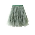 thumbnail image 1 of Michellecmm  Women Tulle Tutu Skirt Solid Color Layered Mesh Fairy A-Line Skirt, 1 of 8