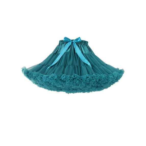 Michellecmm Women Tulle Tutu Skirt Solid Color Summer Elastic Mini A-Line Skirt