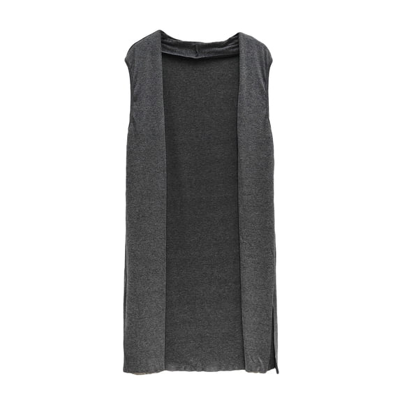 Michellecmm Women Vest, Sleeveless Open Front Solid Loose Long Outwear Gilet for Casual Street