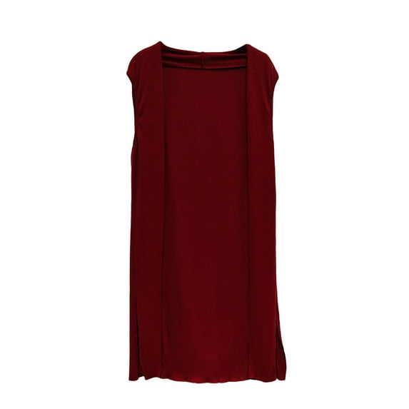 Michellecmm Women Vest, Sleeveless Open Front Solid Loose Long Outwear Gilet for Casual Street