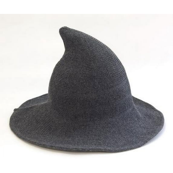 Michellecmm Women Witch Hat, Vintage Knit Hat Foldable Halloween Hat Party Hat for Cosplay Festival