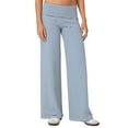 thumbnail image 1 of Michellecmm  Women's Baggy Pants Elastic Waistband Wide Leg Striped Pants, 1 of 8