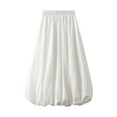 thumbnail image 1 of Michellecmm Women's Balloon Long Skirts Elegant High Waist Solid Color A-Line Skirts Casual Flowy Skirts, 1 of 9