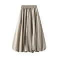 thumbnail image 1 of Michellecmm Women's Balloon Long Skirts Elegant High Waist Solid Color A-Line Skirts Casual Flowy Skirts, 1 of 9