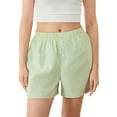 thumbnail image 1 of Michellecmm Women’s Button Front Shorts Casual Elastic Waist Plaid/Striped Print Lounge Shorts Going Out Pants, 1 of 9