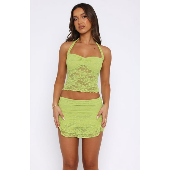 Michellecmm Women's Halter Tank Tops Slim Fit Backless Sleeveless Lace Crop Vest