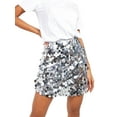 thumbnail image 1 of Michellecmm  Women's Sequin Mini Skirt Glitter Skirt Belly Dance Skirt Clubwear, 1 of 9