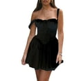 thumbnail image 1 of Michellecmm  Women's Summer Flowy Dress Sleeveless Tie-up Front Short Tank Dress, 1 of 4