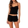 thumbnail image 1 of Michellecmm Womens Pajama Sets Cami Tops Lace Trim Shorts Soft Pajama Sets 2 Piece Pj Lounge Set Sleep Sleepwear, 1 of 6