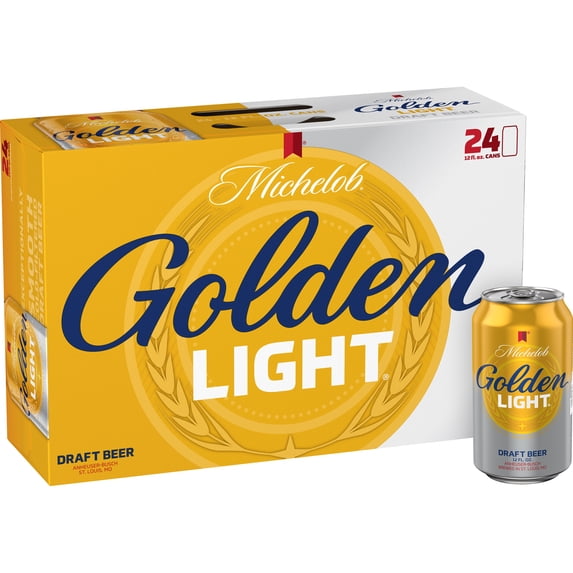 Michelob Golden Light American Light Lager Beer 24 pack 12 fl oz Aluminum Cans 4.1% ABV