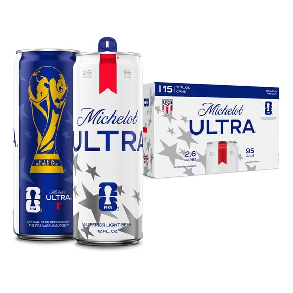 Michelob ULTRA Superior Light American Lager Beer, 15 pack 12 fl oz Aluminum Cans 4.2% ABV
