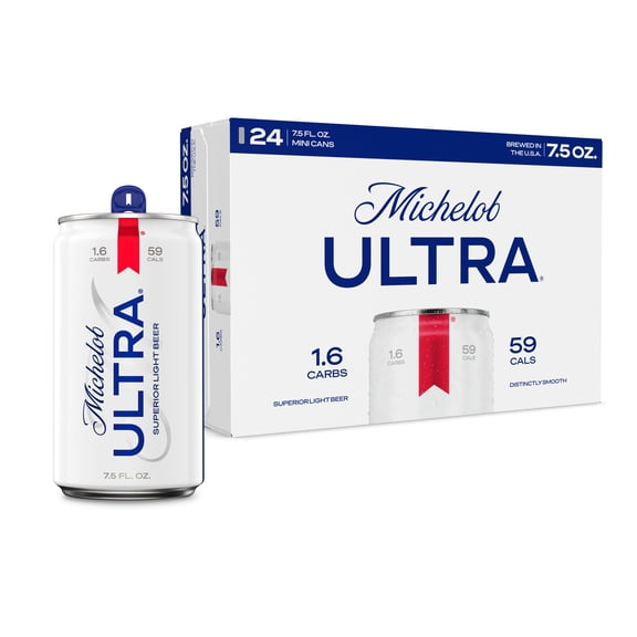 Michelob ULTRA Superior Light American Lager Beer, 24 pack, 7.5 fl oz Aluminum Cans, 4.2% ABV