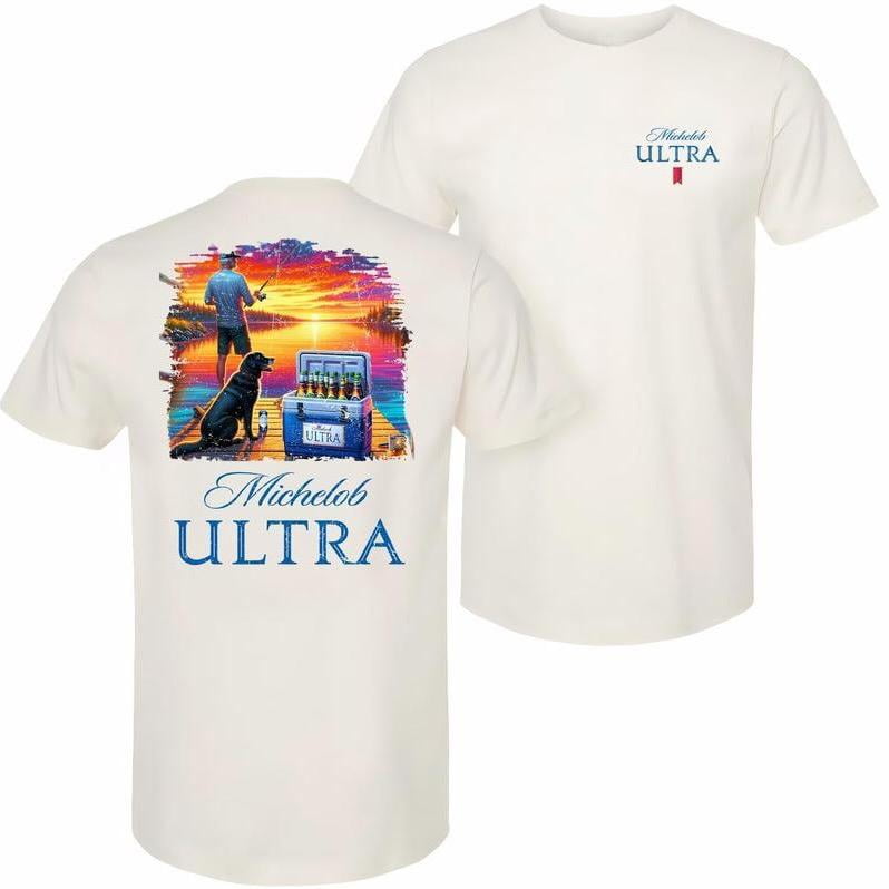 Michelob Ultra Fishing T 2 Side Shared Styles Gym To Street Wear Color