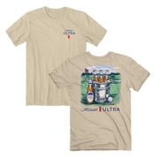 Michelob 890686-xlarge Ultra Golf Fore Front & Back Print T-Shirt, Tan - Extra Large