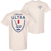 Michelob Ultra Golf Putter Front and Back Print T-Shirt-Small