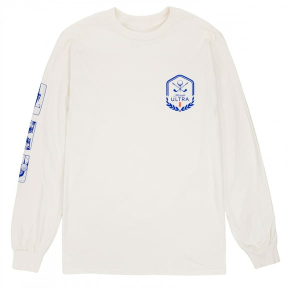 Michelob Ultra Golf Strip Sleeve Print Beige Colorway Long Sleeve Shirt-XLarge