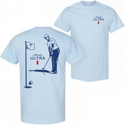 Michelob Ultra Golfing Blue Colorway Front and Back Print T-Shirt-Medium