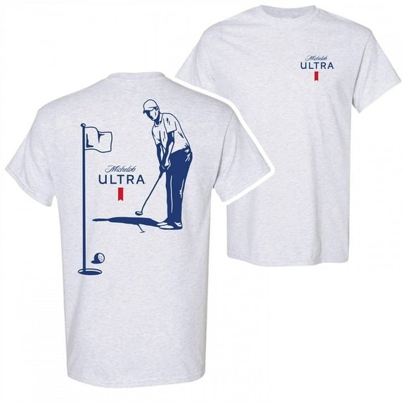 Michelob Ultra Golfing Front and Back Print T-Shirt-3XLarge