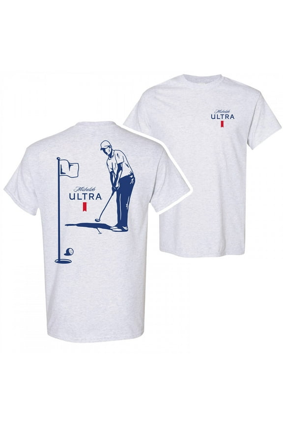 Ultra Golfing Front and Back Print T-Shirt-Medium
