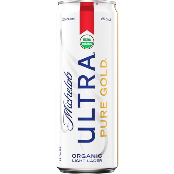 Michelob Ultra Pure Gold Organic Light Lager, 12 fl. oz. Can, 3.8% ABV